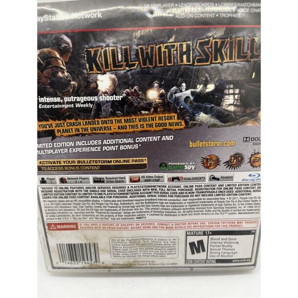 Bulletstorm Limited Edition Sony PlayStation 3 PS3 Game Complete Tested - Picture 3 of 6